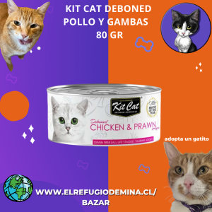 Kit cat deboned pollo y gambas 80 gr