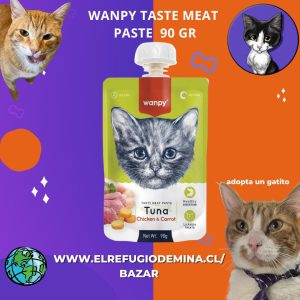 Wanpy taste meat paste tuna, pollo y zanahorias