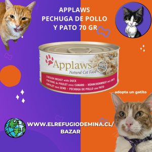 Applaws pechuga de pollo y pato 70 gr