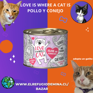 love is where is a cat pollo y conejo 200 gr