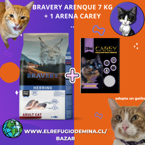 Bravery arenque adulto 7 kg + carey 20 kg