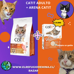 Catit adulto 4.5 kg + arena catit ( por tan solo 9990)
