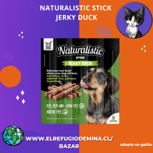 Naturalistic dog stick jerky duck