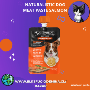 Naturalistic dog meat paste salmon